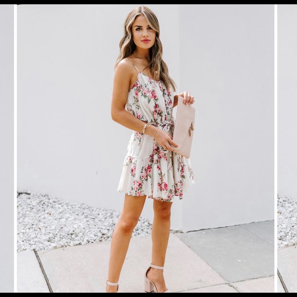 Floral print mini dress NWOT - Picture 1 of 12